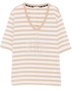 Liu Jo T-Shirt À Rayures - Natural