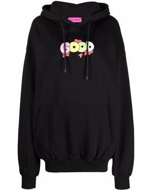IRENEISGOOD Oversized Logo-Print Hoodie - Black