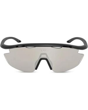 EA7 Rycer Geometric-Frame Sunglasses - Grey