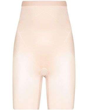 Spanx Thinstincts High-Waist Mid-Thigh Shorts - Natural