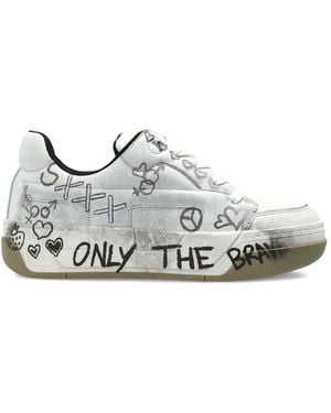 DIESEL S-D-Ollie Graffiti Low-Tops Sneakers - White