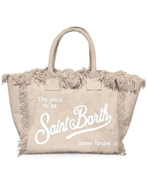 MC2 Saint Barth Colette Fringed Tote Bag - Natural