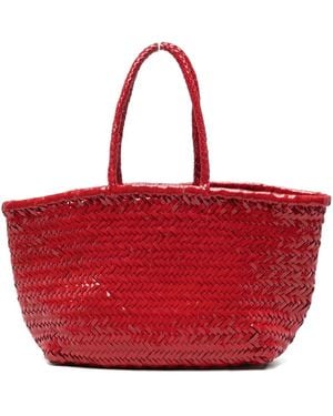 Dragon Diffusion Triple Jump leather tote bag - Rot