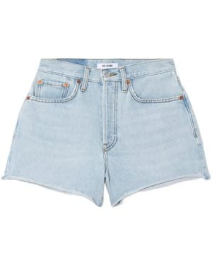 RE/DONE Pantalones cortos deshilachados 70s - Azul