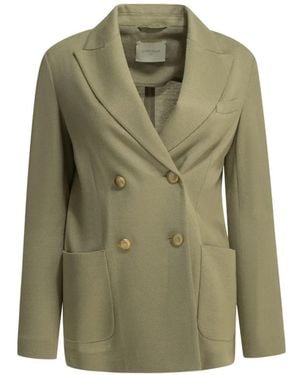Circolo 1901 Double-Breasted Peak-Lapel Blazer - Green