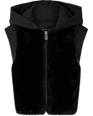 Pinko Hooded Faux-Fur Jacket - Black