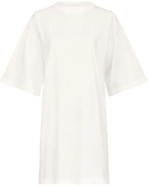 Loulou de Saison Crew-Neck Drop-Shoulder T-Shirt - White