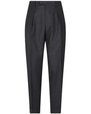 Berwich Chiaia Pleated Pants - Blue