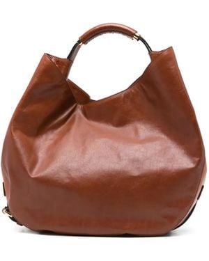 Moschino Sac Porté Épaule En Cuir - Brown