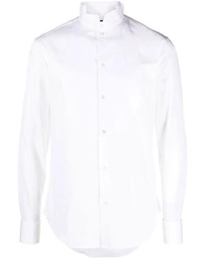 Emporio Armani Wingtip-Collar Long Sleeve Shirt - White