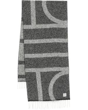 TOTEME Monogram jacquard scarf - Grau