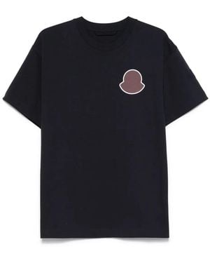 Moncler Logo-patch T-shirt - Schwarz