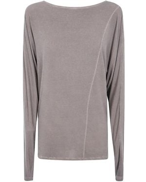 Uma Wang Boat-Neck Long Sleeves T-Shirt - Grey