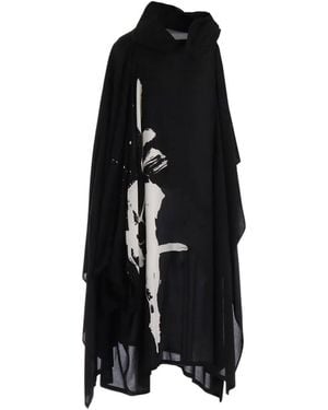 Yohji Yamamoto Ry Lawn Midi Dress - Black