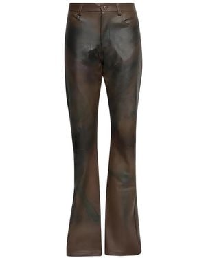 La Maskarade Graphic-Print Skin Trousers - Black
