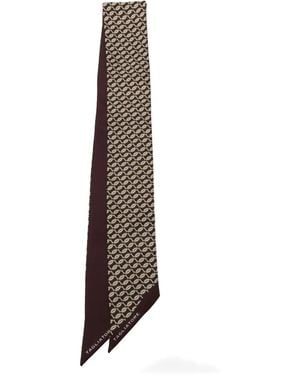 Tagliatore Patterned Foulard Scarf - White
