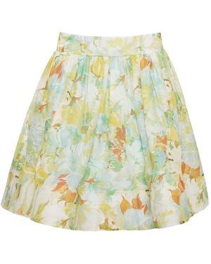 Cara Cara Alba Floral-Print Pleated Mini Skirt - White