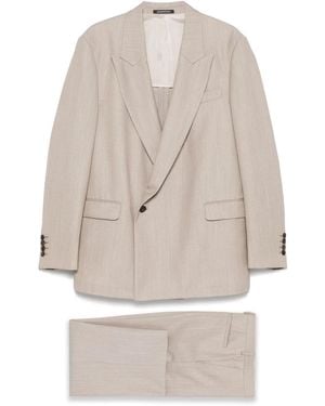 Emporio Armani Wool Single-Breasted Suit - Natural