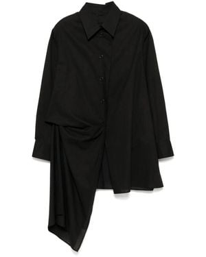 Yohji Yamamoto Cotton Asymmetric Shirt - Black