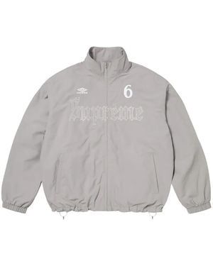 Supreme X Umbro Rhinestone-Embellished Jacket - Gray