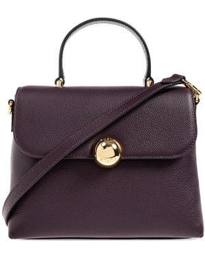 Furla Moonlight Leather Tote Bag - Purple