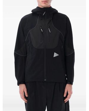 and wander Hooded Zip-Up Jacket - Blue