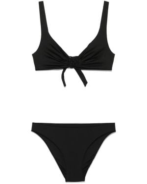 Fisico Bikini Con Dettaglio Macramé - Nero