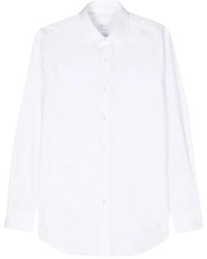 Brioni Long-Sleeve Poplin Shirt - White