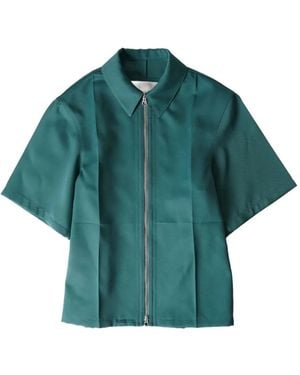 Jil Sander Short-Sleeved Cotton Shirt - Green