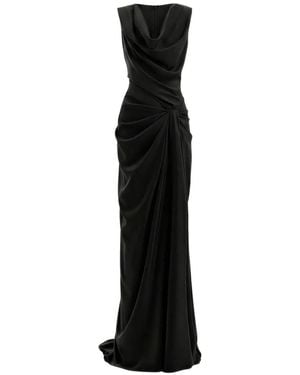 Gemy Maalouf Draped Sleeveless Dress - Black