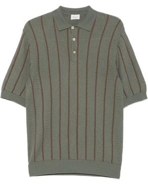 GALLIA Poloshirt Mit Streifen - Grau