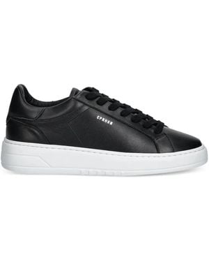 COPENHAGEN Vitello Leather Lace-Up Sneakers - Black