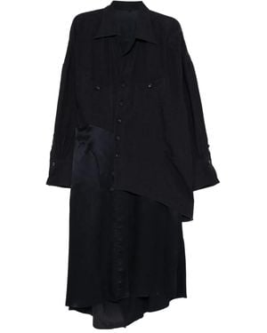 Ziggy Chen Robe Longue À Design Asymétrique - Bleu