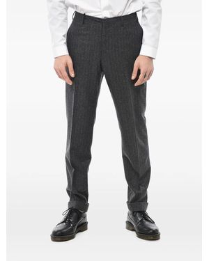 Corneliani Cc Collection Belt-Loop Trousers - Black