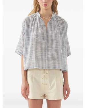 Antik Batik Cotton Blouse - Gray