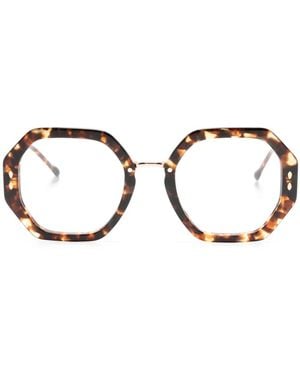 Isabel Marant ジオメトリック 眼鏡フレーム - ブラウン