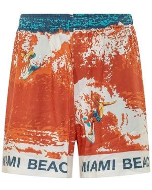 GALLERY DEPT. Graphic-Print Shorts - Red