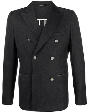 Tonello Double-Breasted Blazer - Black