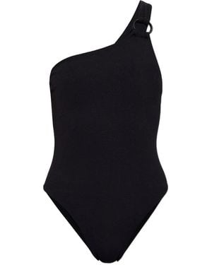 Matteau Asymmetric Ring-Detail Swimsuit - Black