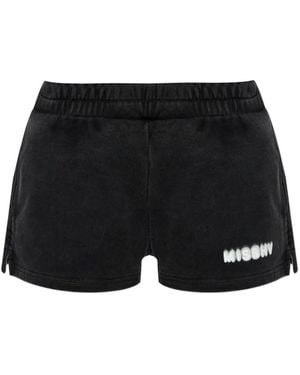 MISBHV Logo-Detail Cotton Mini Shorts - Black