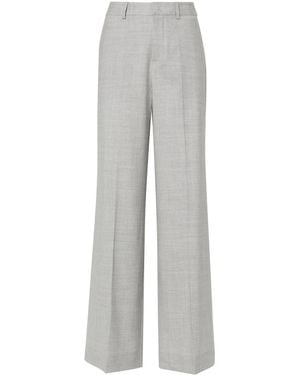 P.A.R.O.S.H. P.A.R.O..H. Lillie Pressed-Crease Wide-Leg Trousers - Grey