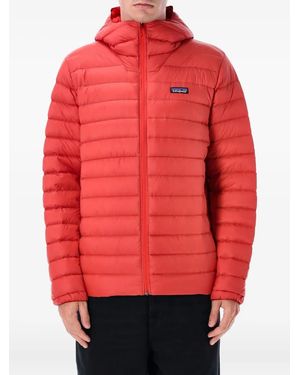 Patagonia Down Jumper Hooded Jacket - Red