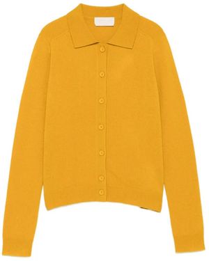 iBlues Cárdigan Con Botones Y Cuello - Amarillo