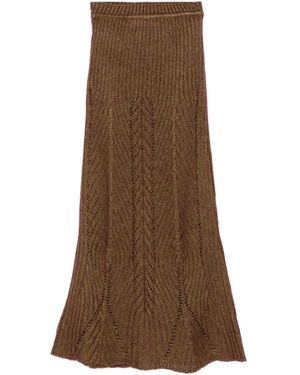 Vivienne Westwood Ribbed Knit Skirt - Brown