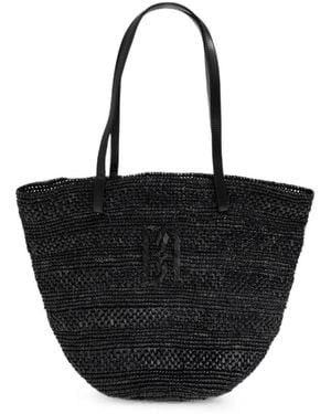 By Malene Birger Mirabell Woven Shoulder Bag - Black