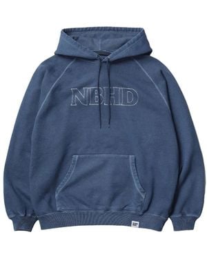 Neighborhood Logo-Graphic Hoodie - Blue