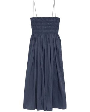 Matteau Shirred Dress - Blue