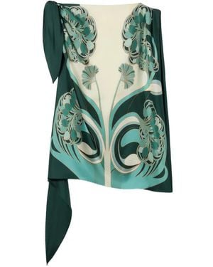 La DoubleJ Floral-Print Scarf - Green