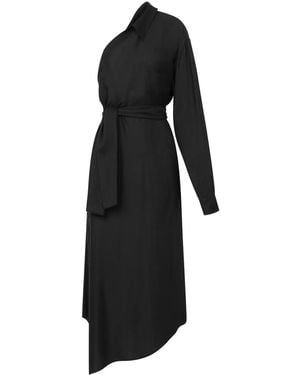 Moschino Asymmetric Midi Dress - Black