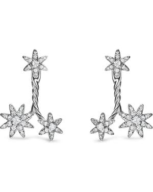 David Yurman Orecchini Petite Starburst Con Diamanti - Bianco